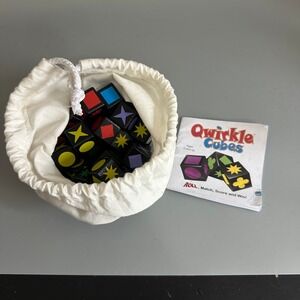 MindWare Qwirkle Cubes Strategy Board Game Wooden Dice with Storage Bag